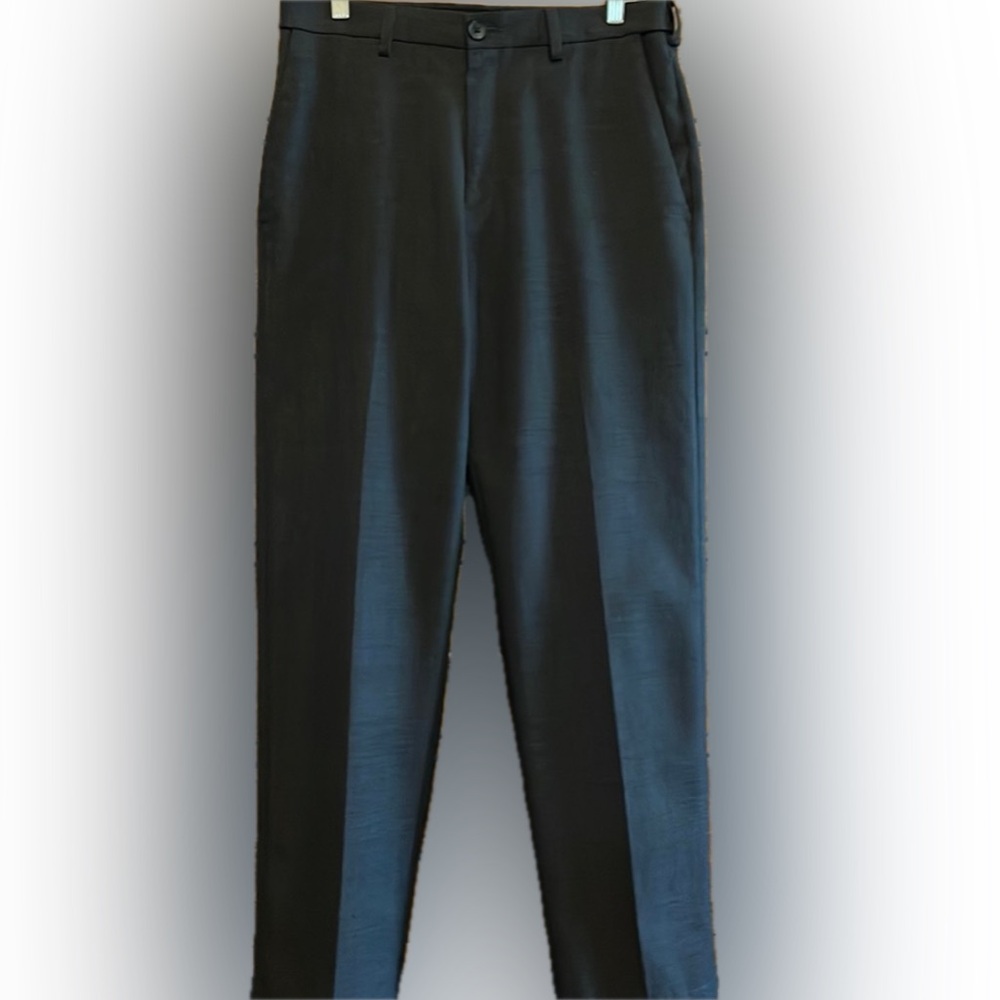 Haggar Men’s Stria Dress Pants Dark Grey Charcoal 32 x 32